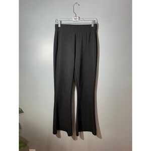 Maze Collection Womens Black Knit Flare Leg Pull On Pants Size Large Solid